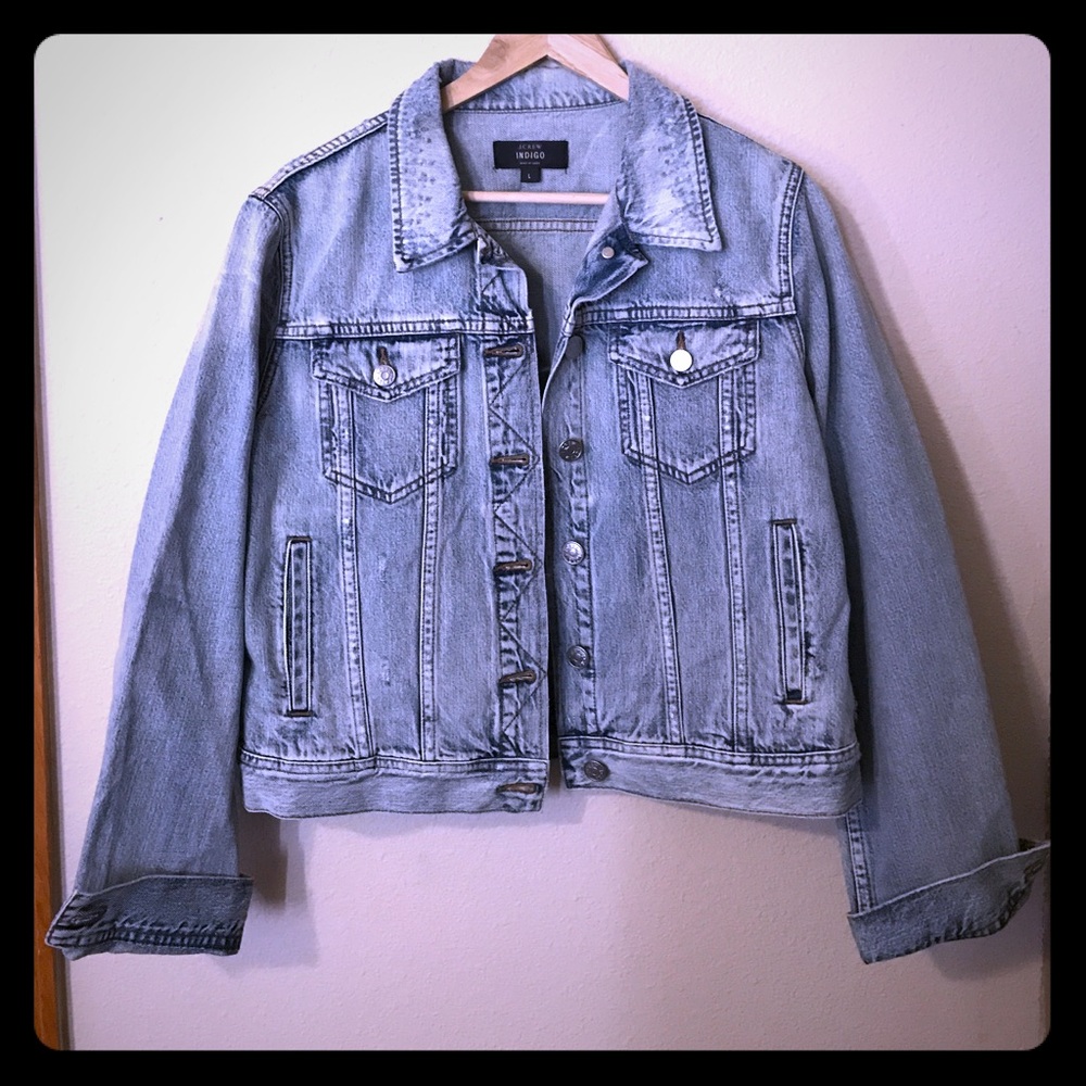 Vintage style, distressed J. Crew Jean Jacket