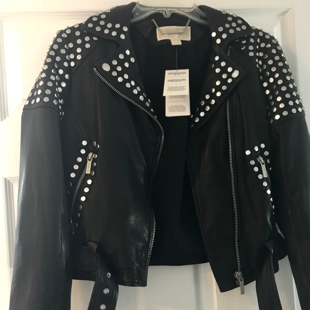 Micheal Kors Studded Moto Jacket