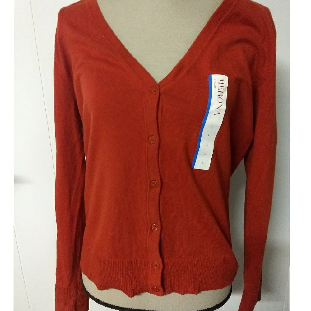 Burnt orange Merona cardigan