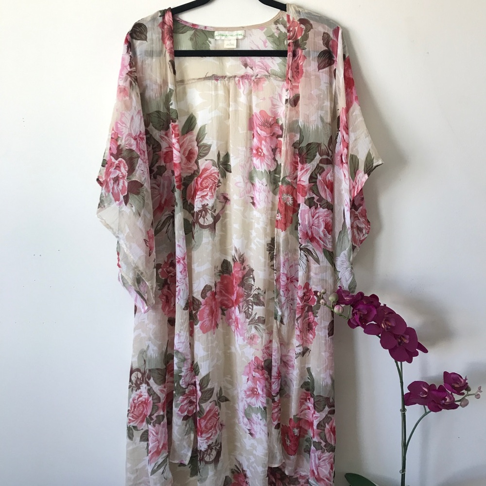 Urban Outfitters Maxi Floral Kimono