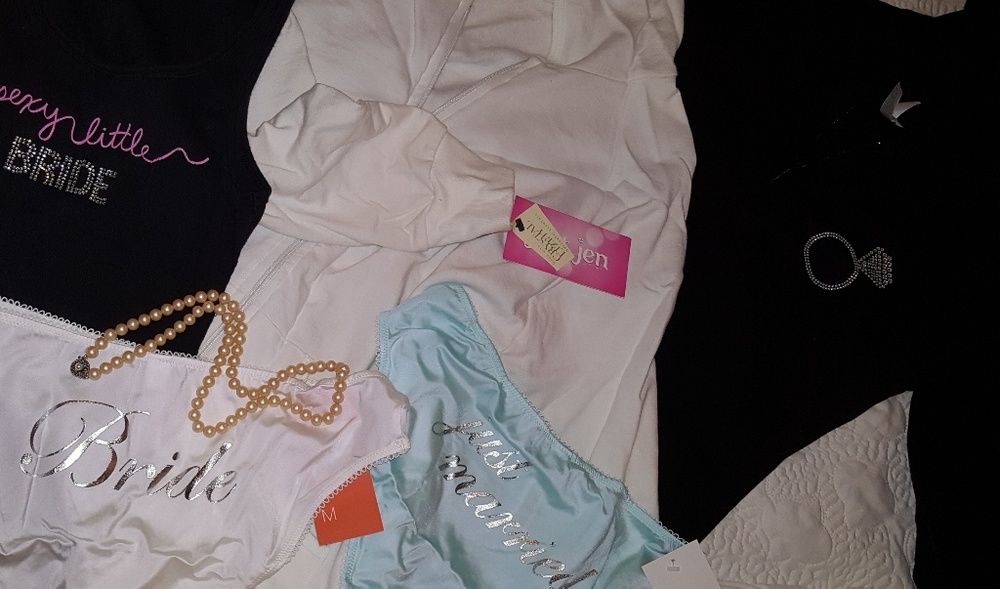 Bride Bling Lot two hoodies,panties and tank top