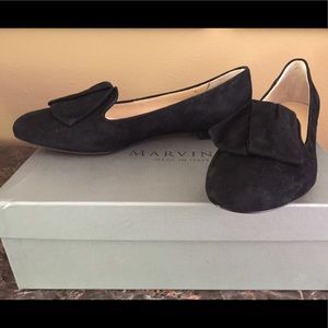 Aquatalia by Marvin K Black Suede Flats