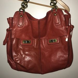 Orange Coach tote