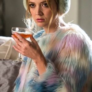 COLORFUL FAUX FUR JACKET