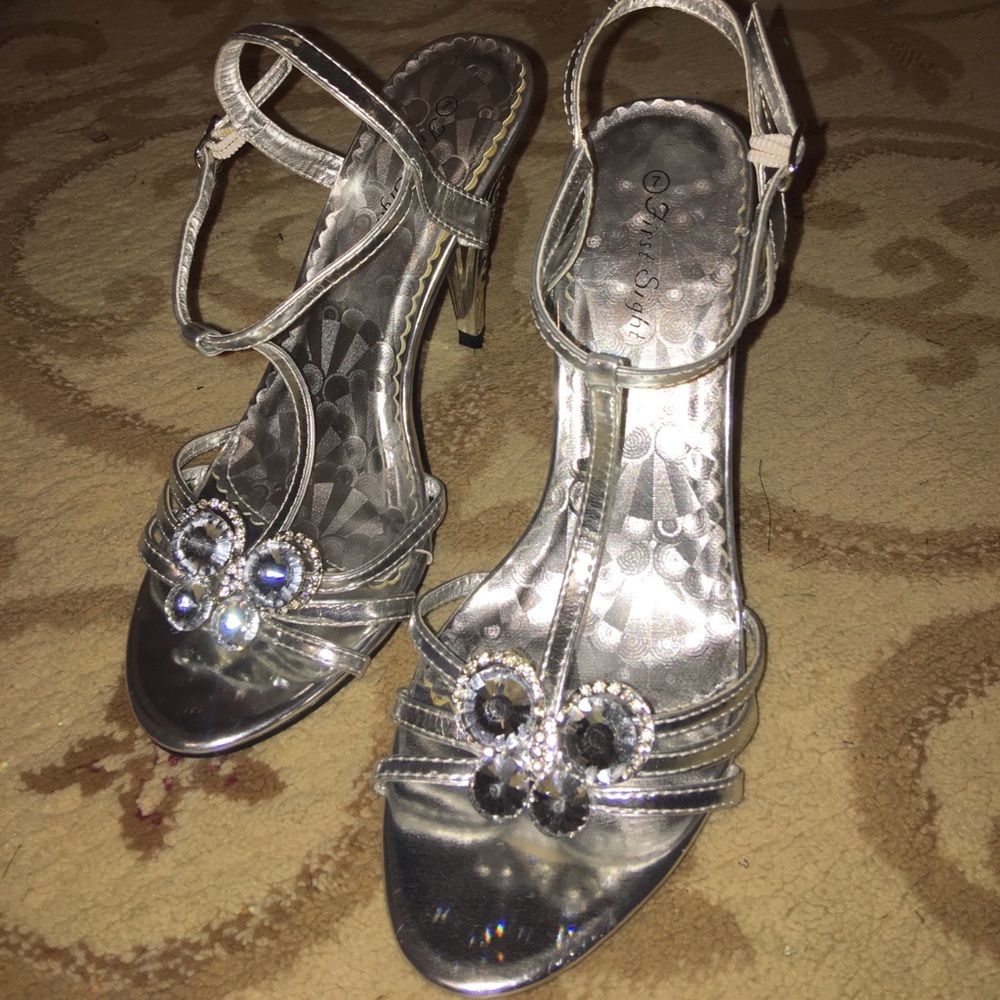 Silver heels