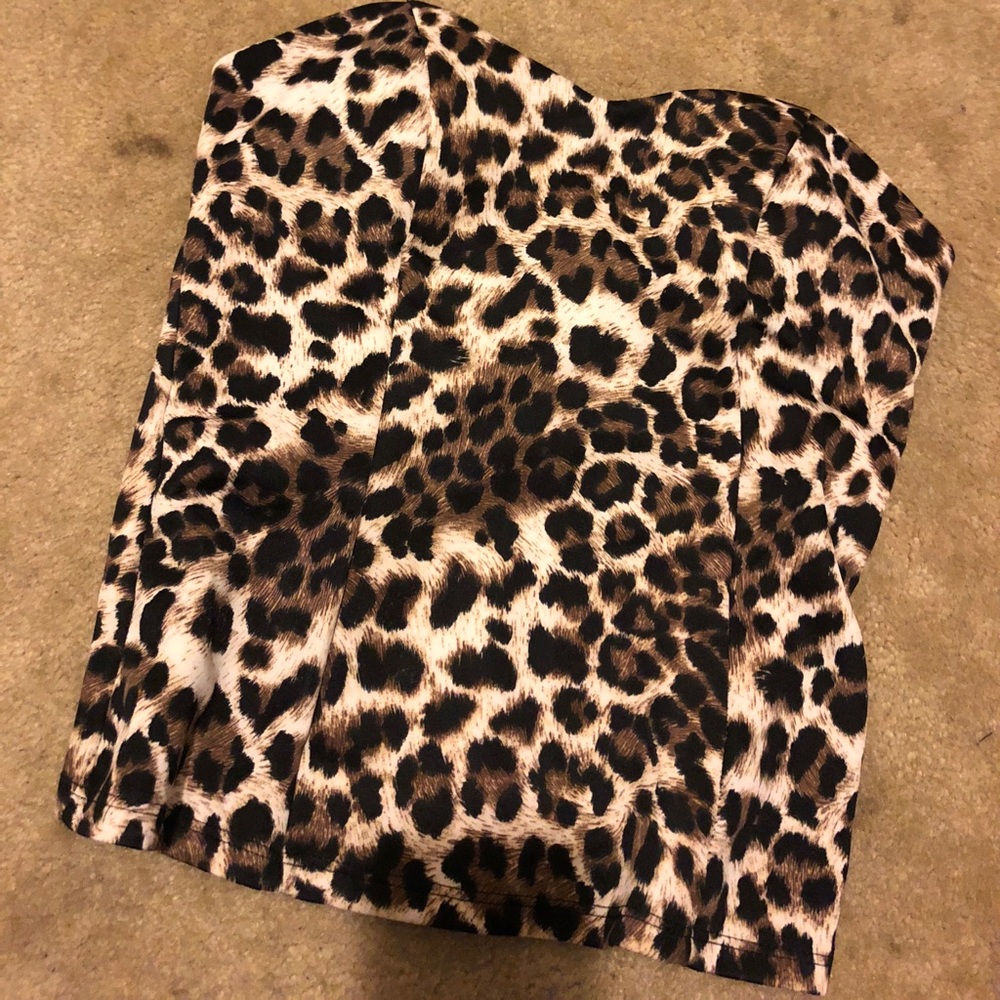 Cheetah print tube top