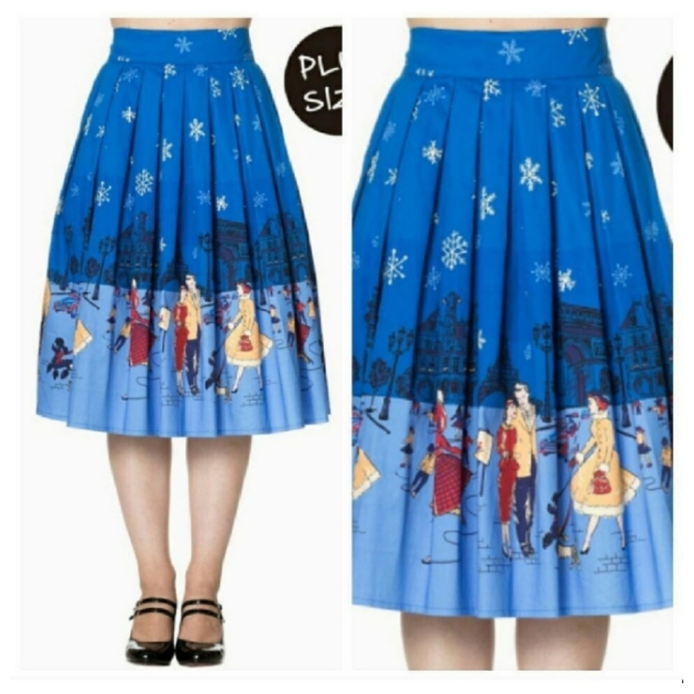Pin Up Clothing Skirt Christmas Holiday 50s Girl - Picture 6 of 6