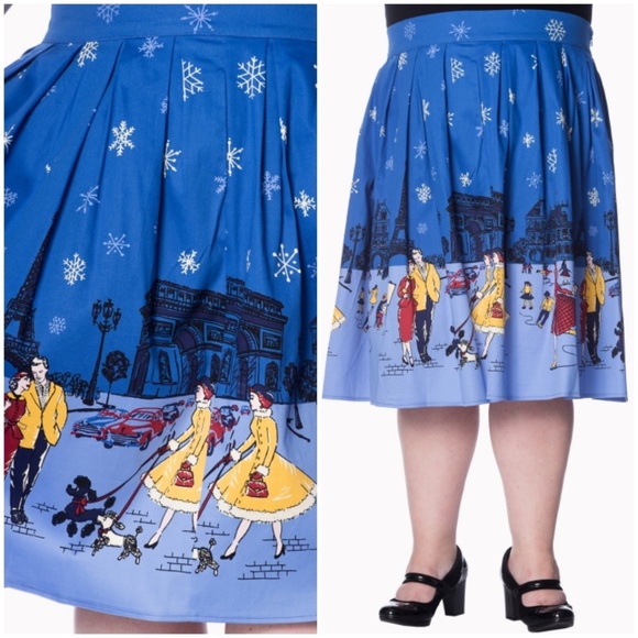 Pin Up Clothing Skirt Christmas Holiday 50s Girl - Picture 2 of 6