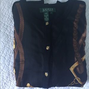 Lauren Polo Themed silk/cashmere sweater