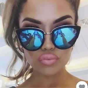 Cat eye reflective glasses