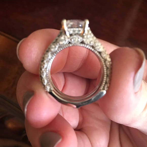 Swarovski Interchangeable Radiant Cut Wedding set - Picture 4 of 8