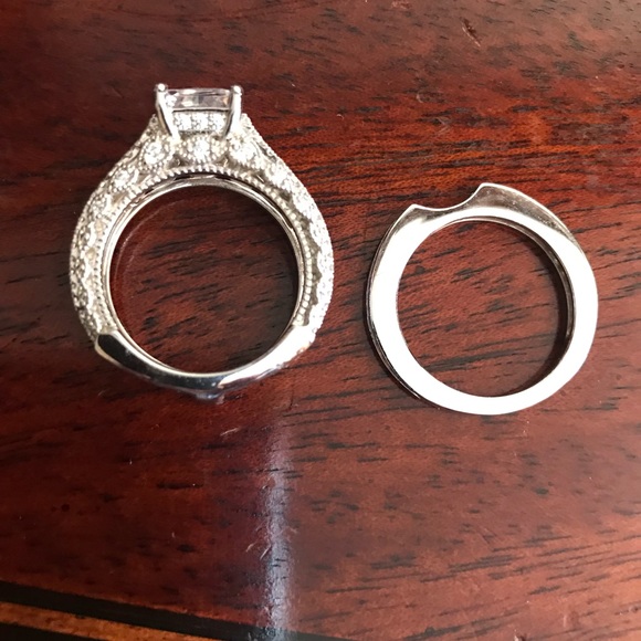 Swarovski Interchangeable Radiant Cut Wedding set - Picture 6 of 8