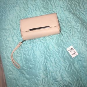 Beige wristlet
