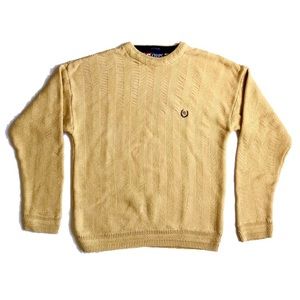 Light Gold Chaps Ralph Lauren Knit Sweater