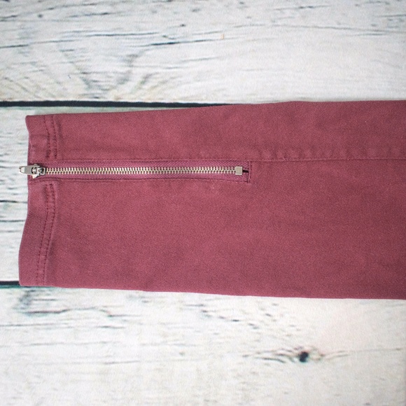 LAST PAIR❗Burgundy Moto Jeggings - Picture 5 of 8
