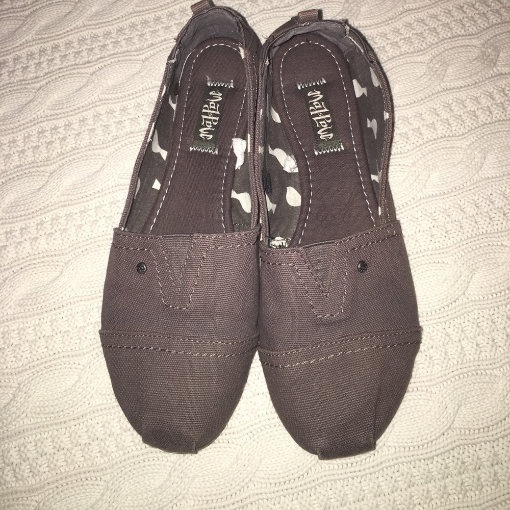 Mad Love brown slip on loafers size 8