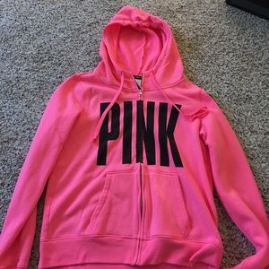 Hot pink Victoria’s Secret Pink Hoodie with logo