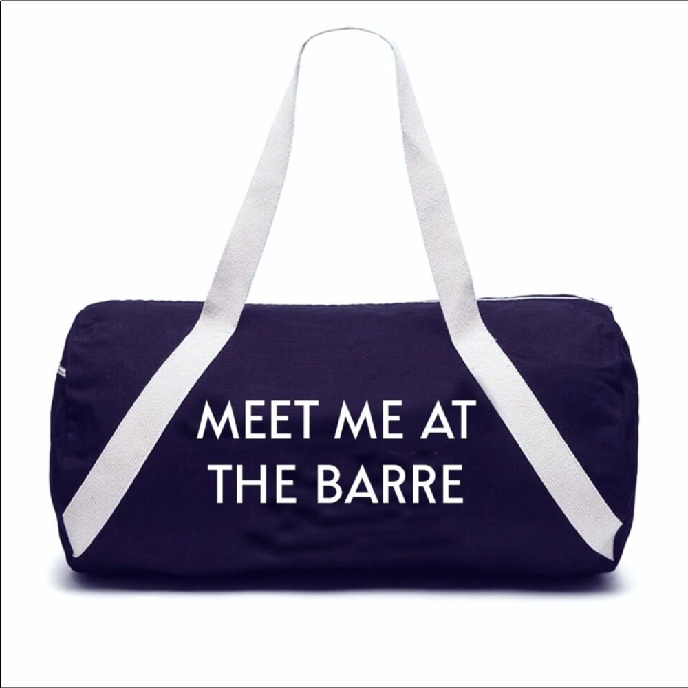 🆕Listing ✨ “Meet Me At The Barre” Denim Gym Bag