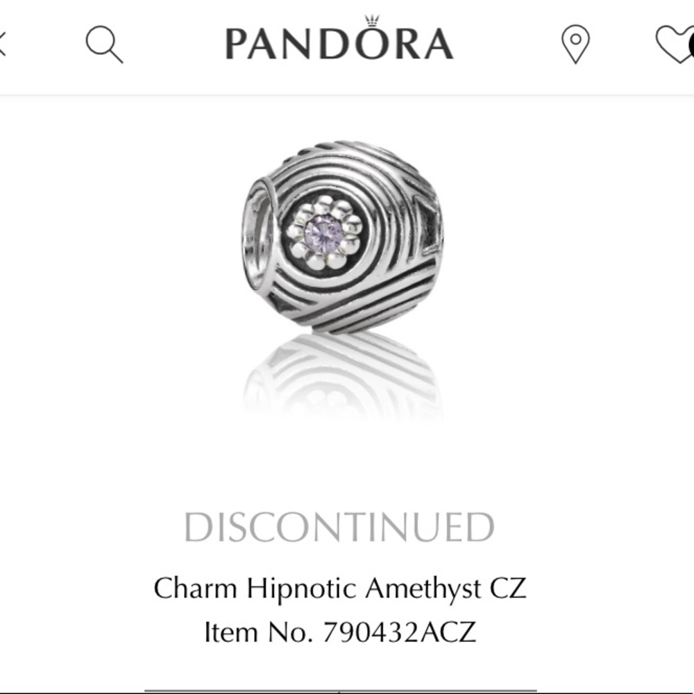 ✨Final Price Drop✨Pandora Hipnotic Amethyst Charm