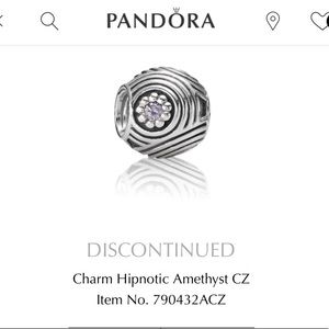✨Final Price Drop✨Pandora Hipnotic Amethyst Charm