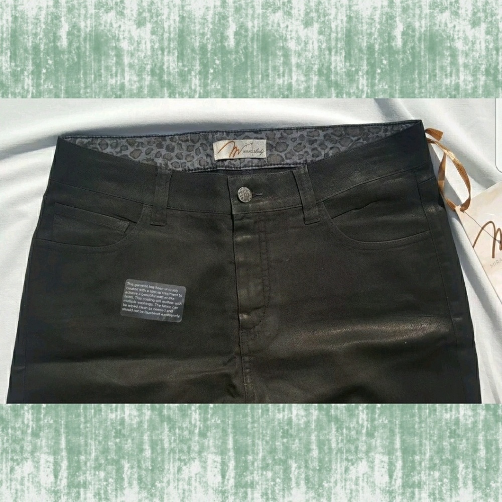 💣SOLD💥🌈 Miraclebody Coated Skinny Jeans - Picture 3 of 7