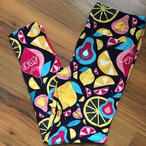 NEW! Lemonade yoga band leggings Os