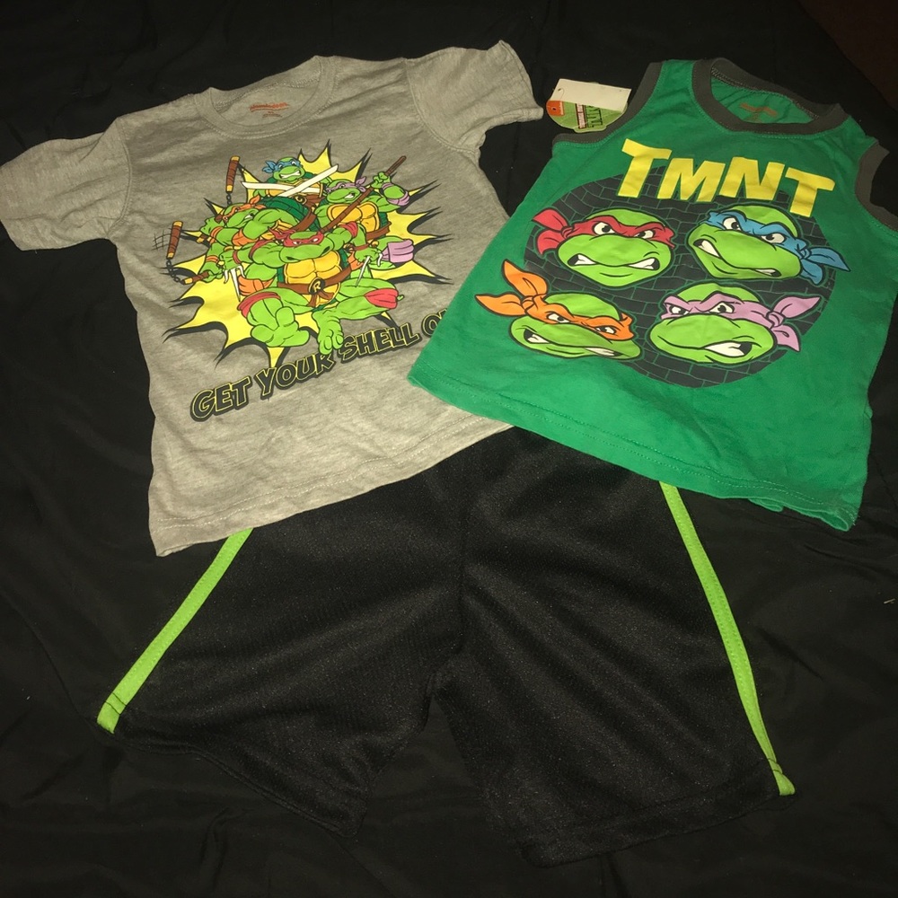 3 piece boys ninja turtle outfit