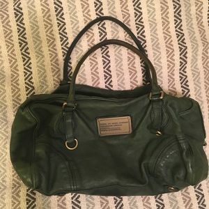 Marc Jacobs green leather satchel
