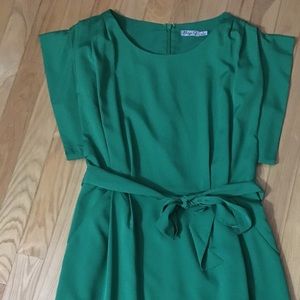 Emerald green mini dress