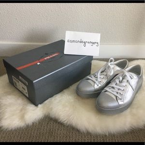 Prada Vitello Lamina Sneaker