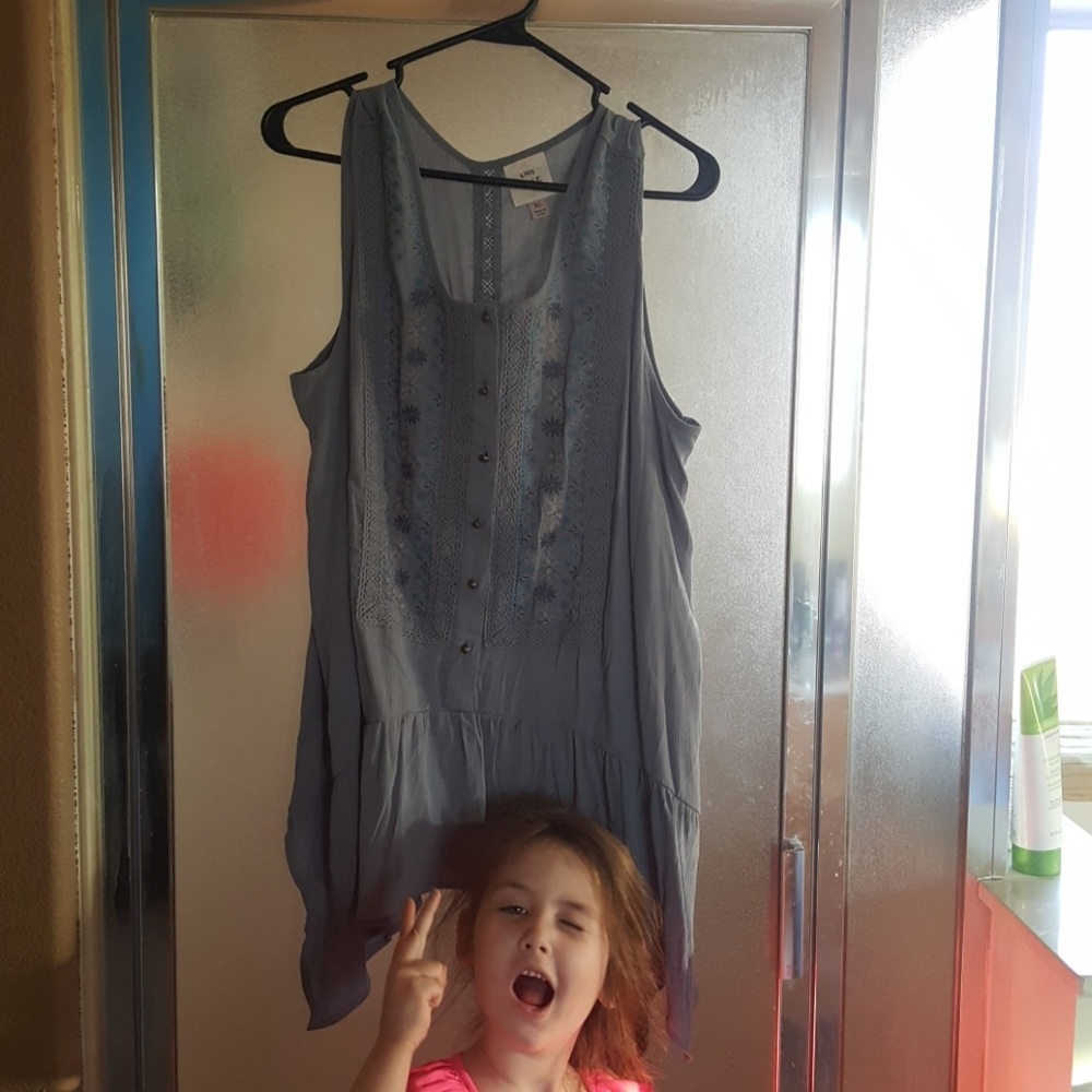 Embroidered tank new without tags.
