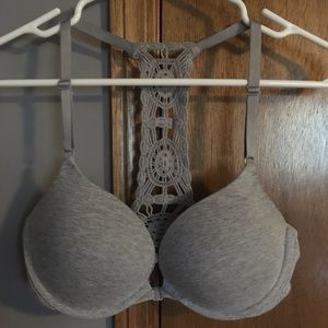 Laced racer back t-shirt bra