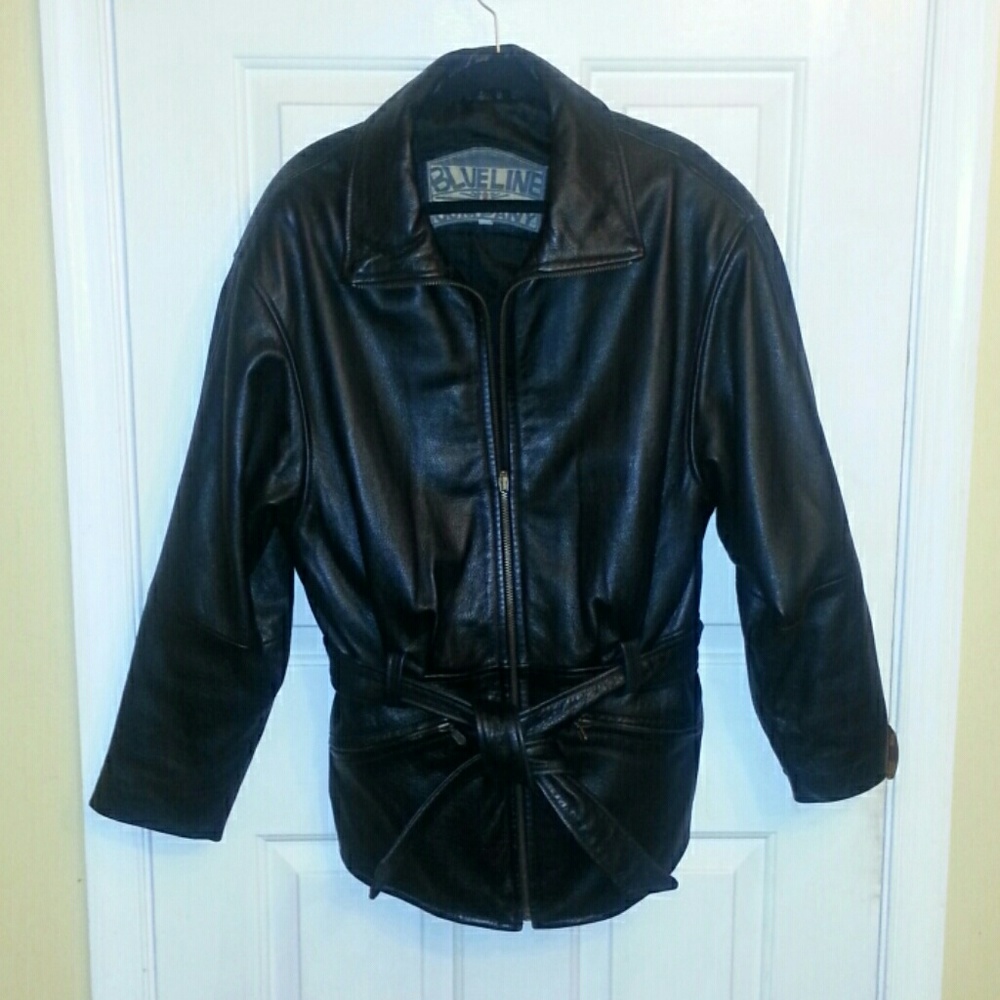 Black leather jacket