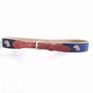 Leather Man Ltd yellow lab embroidered belt