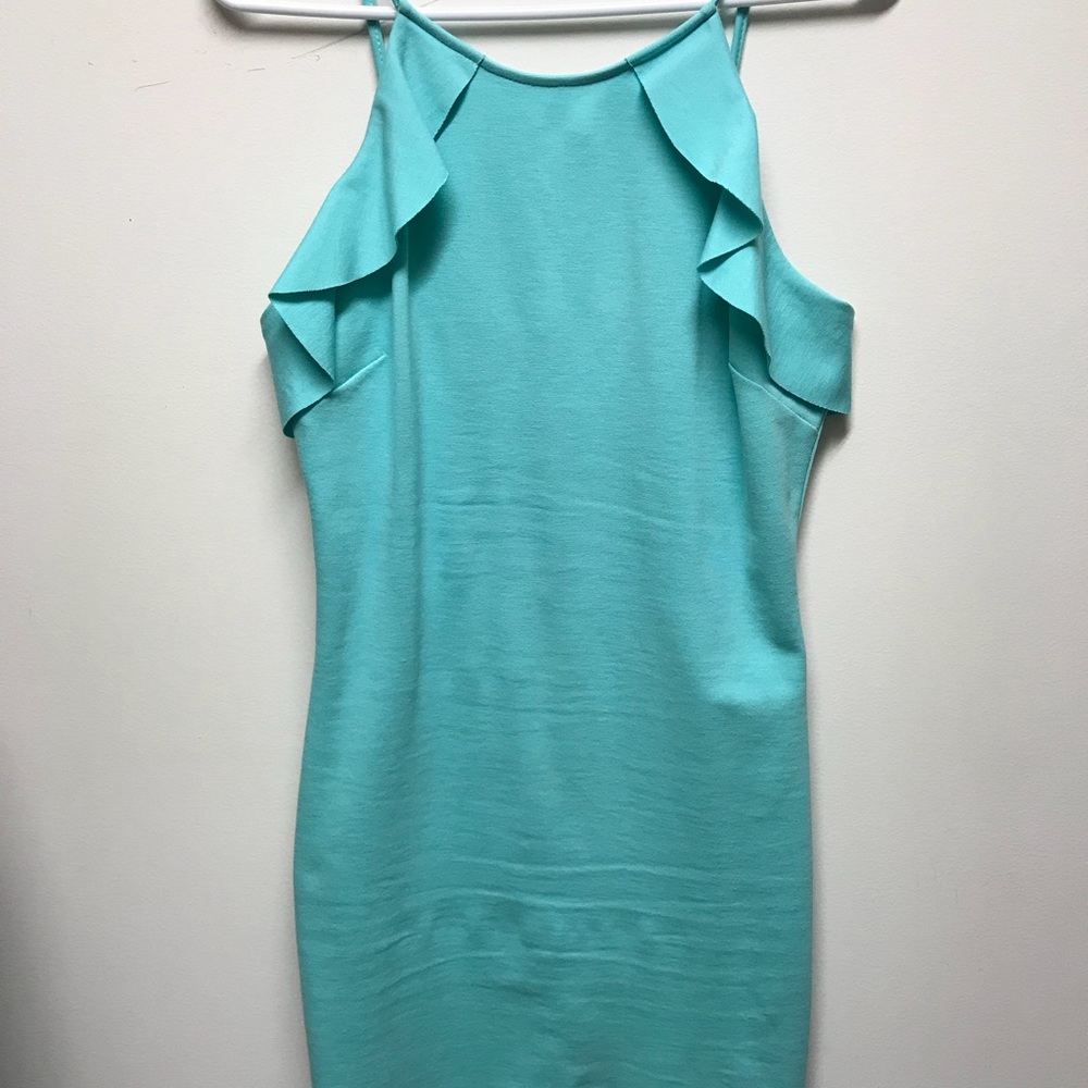 Aquamarine Blue Knee Length Dress