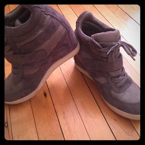 High heeled sneakers ONLY WORN ONCE! Size 8