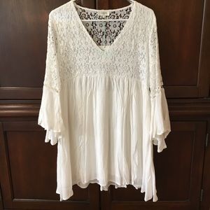Umgee white lace dress size s