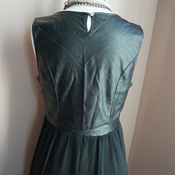 H&M Faux Leather and Crepe Dress - Picture 3 of 4