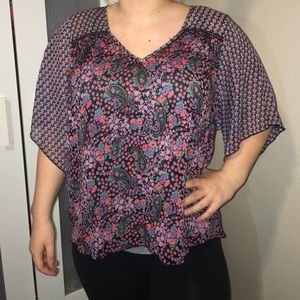 Sheer floral shirt