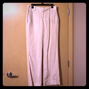 Linen striped dress pants