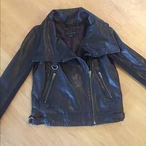French connection genuine leather jacket