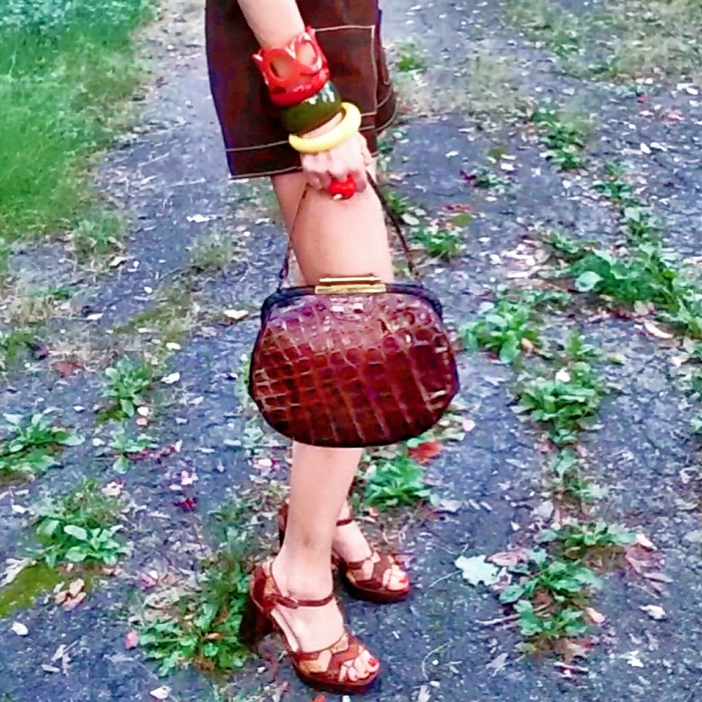 Vintage Authentic Alligator Bag - Picture 2 of 5