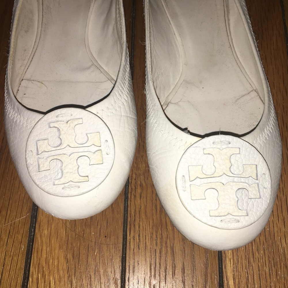 Tory Burch white ballerina flats
