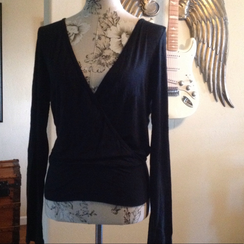 Black Wrap Top