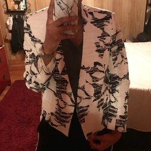 SALE Topshop Graphic Floral Printed Blazer US 8