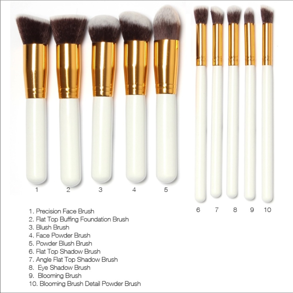 New 10pcs brushes set