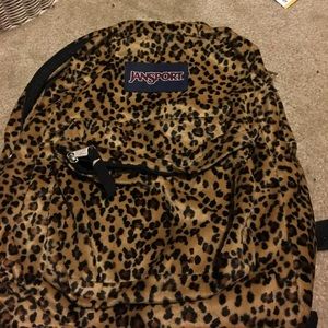 Cheetah print jansport backpack