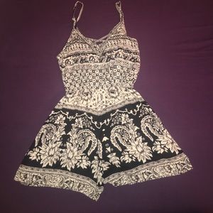 Black and white romper