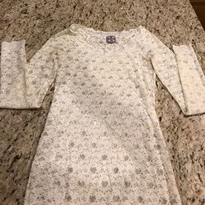 Free People long sleeve lace shirt