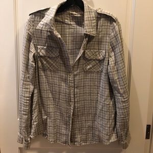 Light grey cotton flannel shirt